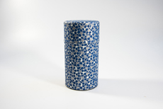Produktbild zu: Dose Seto Papier Kirschblüten blau (12.5cm hoch)