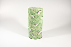Produktbild zu: Dose Maiglöckchen Washi Papier hellgrün  (15.5cm hoch)