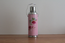 Thermoskanne 1.2 L, rosa mit Lilien